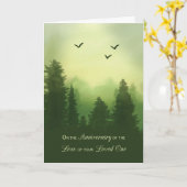 愛する一本平和松の命日 カード (黄色い花)