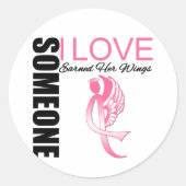 愛する乳がん彼女の翼を獲得した ラウンドシール (正面)