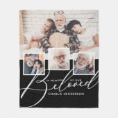 愛する人々の思い出の4枚のコラージュ フリースブランケット (正面)