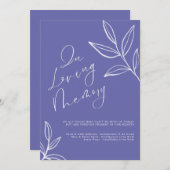 愛する人々の愛する記憶の中でPeriwinkle結婚. (正面/裏面)