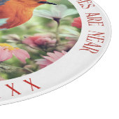 愛する人がガラスの近くにいるとロビンが現れる カッティングボード (角)