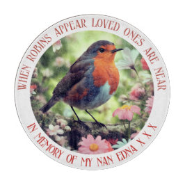 愛する人がガラスの近くにいるとロビンが現れる カッティングボード