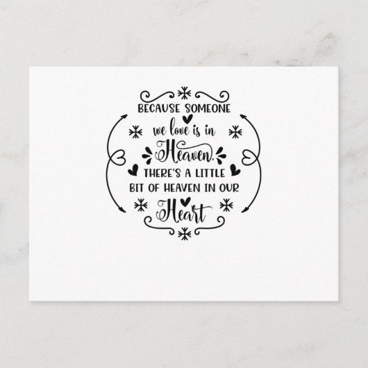 愛する人が天国にいるからこそ、 インビテーションポストカード (正面)