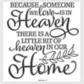 愛する人が天国記念碑に シール (シート)