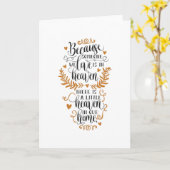 愛する人が天国 カード (黄色い花)