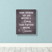 愛する人が思い出になるときの名言 キャンバスプリント (インサイチュ (ウッドフロア))