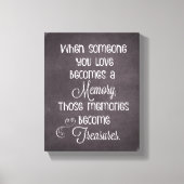 愛する人が思い出になるときの名言 キャンバスプリント (正面)