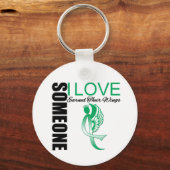 愛する人が翼を獲得した肝臓がん キーホルダー (正面)