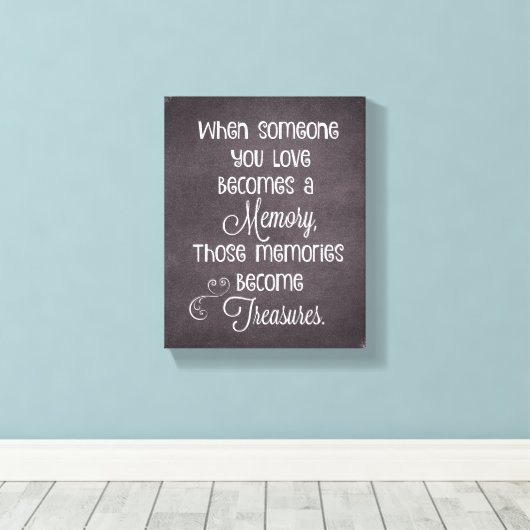 愛する人が記憶に変わる時の名言ポスター キャンバスプリント (インサイチュ (ウッドフロア))