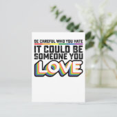 愛する人が誰か嫌いになることに気を付けて インビテーションポストカード (スタンド正面)