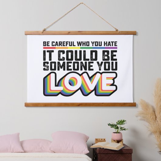 愛する人が誰か嫌いになることに気を付けて 吊り下げ型タペストリー (寝室)