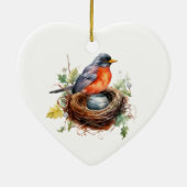 愛する人が近づくとロビンが現れる セラミックオーナメント (裏面)