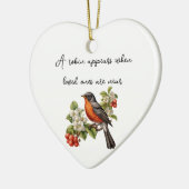 愛する人が近づくとロビンが現れる セラミックオーナメント (左)