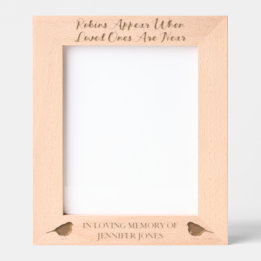 愛する人が近づくとロビンが現れる – 8x10 レーザー彫刻フレーム