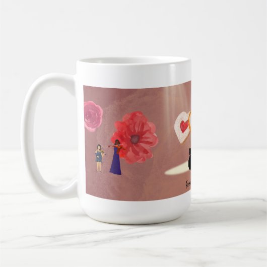 愛する人たちにとっての甘い朝 コーヒーマグカップ (左)