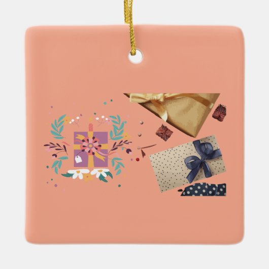 愛する人たちへのアート愛好家の完璧な贈り物 セラミックオーナメント (正面)