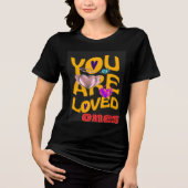 愛する人たちよ – 感動的タイポグラフィ トライブレンドＴシャツ (正面)