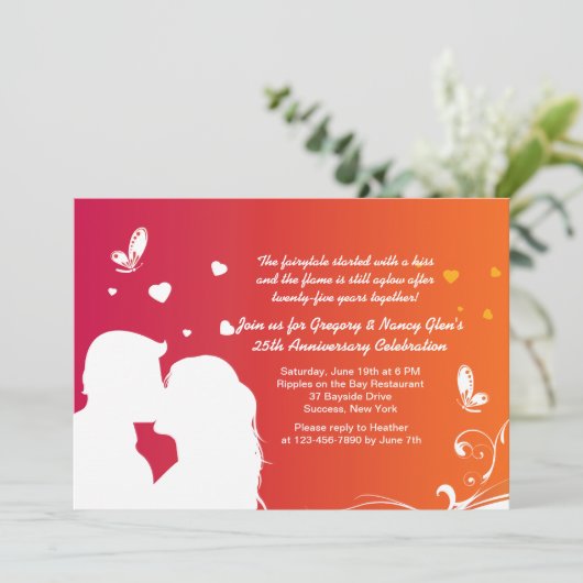 愛する人とのキス記念日招待状 招待状 (スタンド正面)