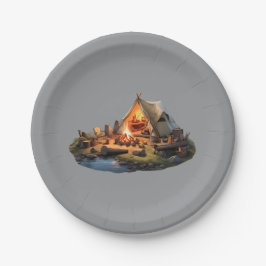 愛する人とキャンプ ペーパープレート