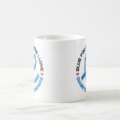 愛する人のためにブルー ~ 糖尿病啓発 コーヒーマグカップ (中央)
