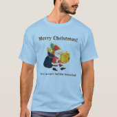 愛する人のためにメリークリスマスティーの贈り物を願う Tシャツ (正面)