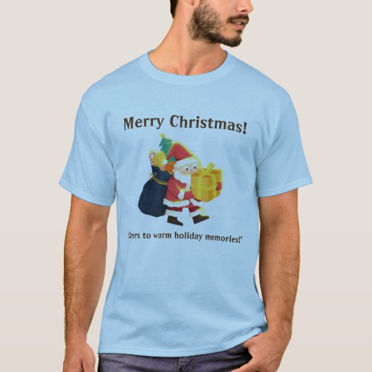 愛する人のためにメリークリスマスティーの贈り物を願う Tシャツ (正面)