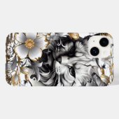 愛する人のために花の中で猫を変えるポートレート Case-Mate iPhoneケース (裏面 (横))