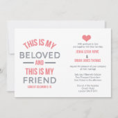 愛する人のためのウェディング招待状 招待状 (正面)