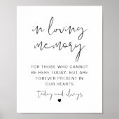 愛する人のためのモダンでミニマルなメモリアルサイン 『ADELLA』 ポスター (正面)