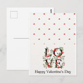 愛する人のためのロマンチックなバレンタインデーのカード ポストカード (正面/裏面)