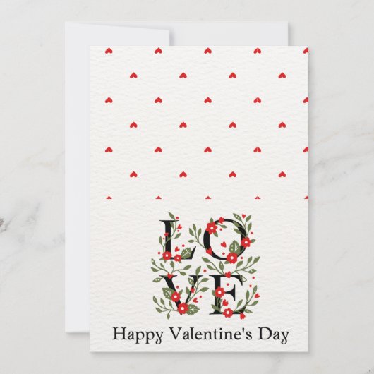 愛する人のためのロマンチックなバレンタインデーのカード 招待状 (正面)