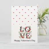 愛する人のためのロマンチックなバレンタインデーのカード 招待状 (スタンド正面)