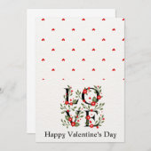 愛する人のためのロマンチックなバレンタインデーのカード 招待状 (正面/裏面)