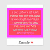 愛する人のためのロマンチックな詩芸術 シール (シート)