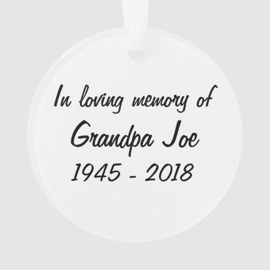 愛する人のための写真記念オーナメント パーソナライズされた オーナメント (裏面)