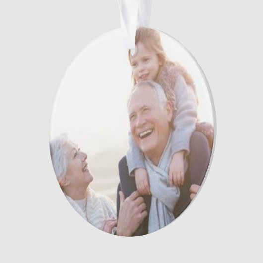 愛する人のための写真記念オーナメント パーソナライズされた オーナメント (正面)