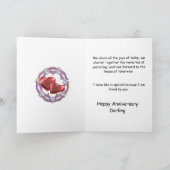 愛する人のための素晴らしい花の記念日 カード (内部)