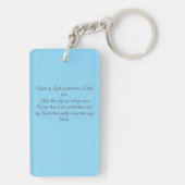 愛する人の保護のための天使の祈りの言葉カード キーホルダー (裏面)