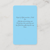 愛する人の保護のための天使の祈りの言葉カード 名刺 (裏面)