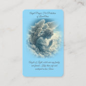 愛する人の保護のための天使の祈りの言葉カード 名刺 (正面)