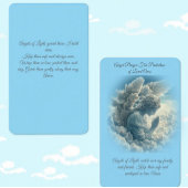 愛する人の保護のための天使の祈りの言葉カード 名刺