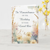 愛する人の天の誕生日を思い出して カード (黄色い花)