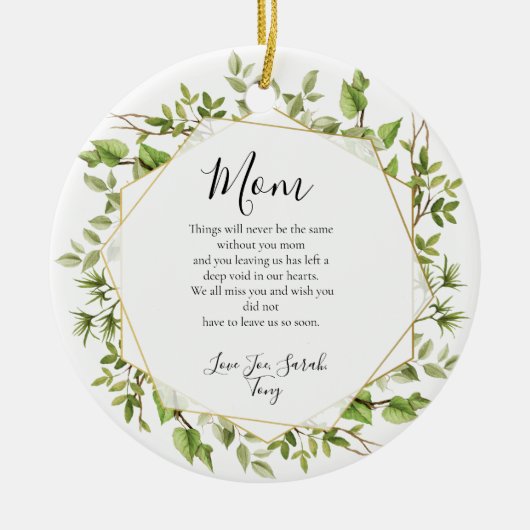 愛する人の思い出として セラミックオーナメント (正面)