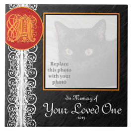 "愛する人の思い出のモノグラム"タイル タイル