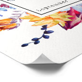 愛する人の思い出の写真と多肉植物のウェルカムサイン ポスター (角)