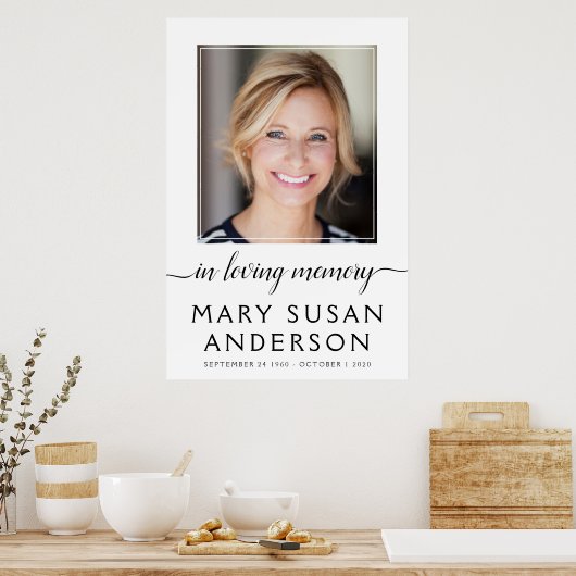 愛する人の思い出の写真 ウェルカムサイン ポスター (キッチン)