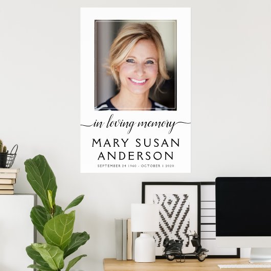 愛する人の思い出の写真 ウェルカムサイン ポスター (ホームオフィス)