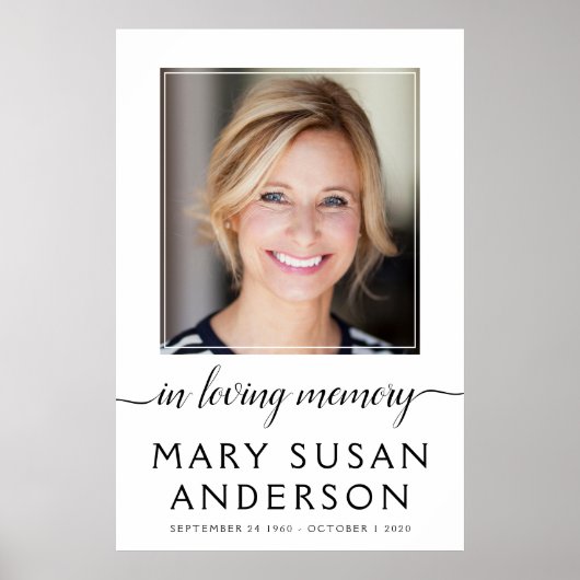 愛する人の思い出の写真 ウェルカムサイン ポスター (正面)