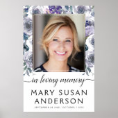 愛する人の思い出の写真 ローズ ウェルカムサイン ポスター (正面)