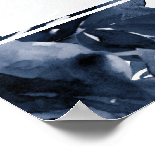 愛する人の思い出の写真 ローズ ウェルカムサイン ポスター (角)